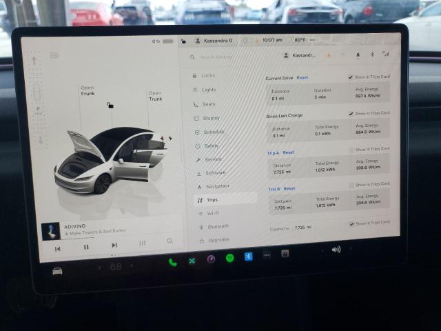 Photo 9 from auction – 2024 TESLA MODEL 3 with VIN 5YJ3E1EA0RF743987