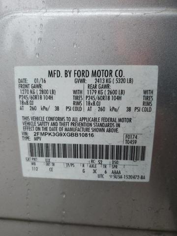 Photo 14 from auction – 2016 FORD EDGE with VIN 2FMPK3G9XGBB10816