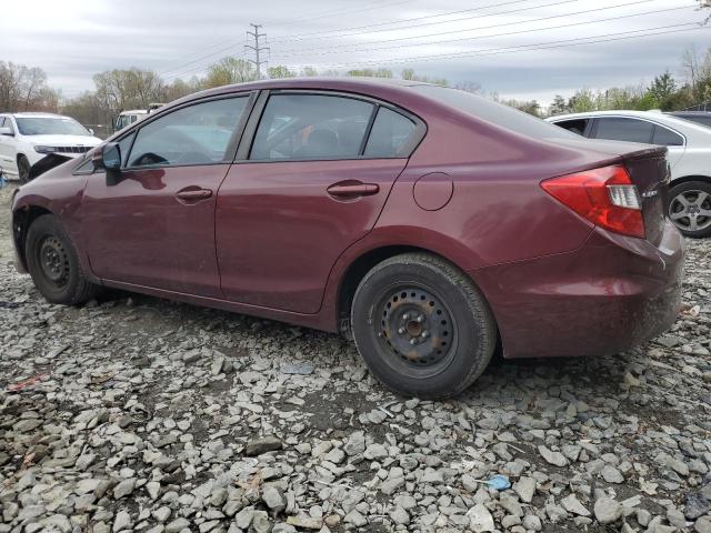 Photo 2 from auction – 2012 HONDA CIVIC LX with VIN 2HGFB2F56CH590113