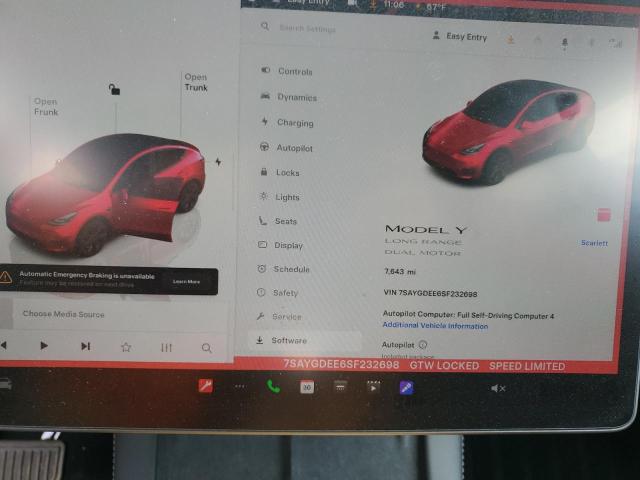 Photo 9 from auction – 2025 TESLA MODEL Y with VIN 7SAYGDEE6SF232698