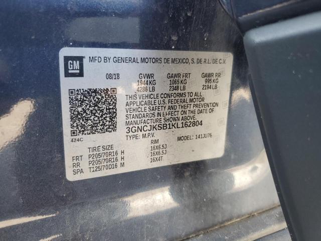 Photo 14 from auction – 2019 CHEVROLET TRAX LS with VIN 3GNCJKSB1KL162804