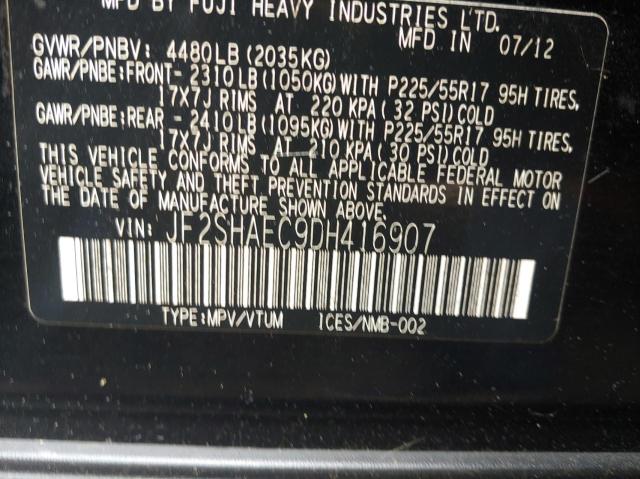 Photo 10 from auction – 2013 SUBARU FORESTER L with VIN JF2SHAEC9DH416907