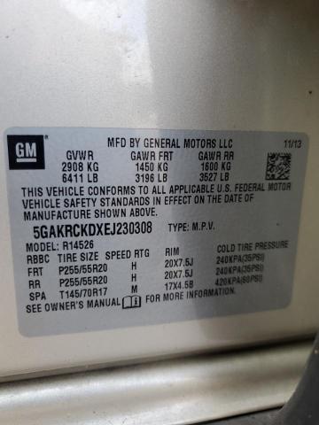 Photo 14 from auction – 2014 BUICK ENCLAVE with VIN 5GAKRCKDXEJ230308