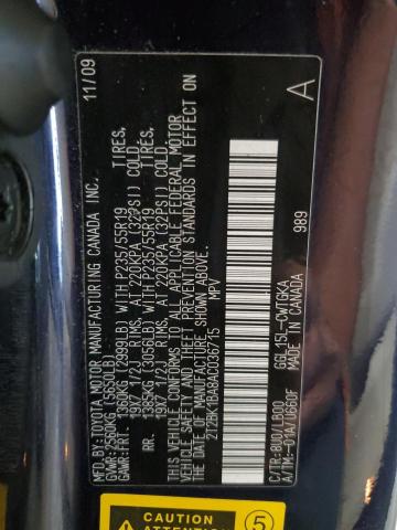 Photo 14 from auction – 2010 LEXUS RX 350 with VIN 2T2BK1BA8AC036715