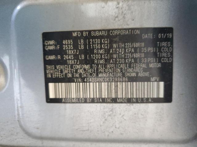 Снимка 14 от търг – 2019 SUBARU OUTBACK 2. с VIN 4S4BSANC0K3298686