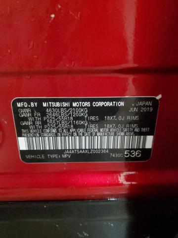 Photo 14 from auction – 2020 MITSUBISHI ECLIPSE CR with VIN JA4AT5AAXLZ002364