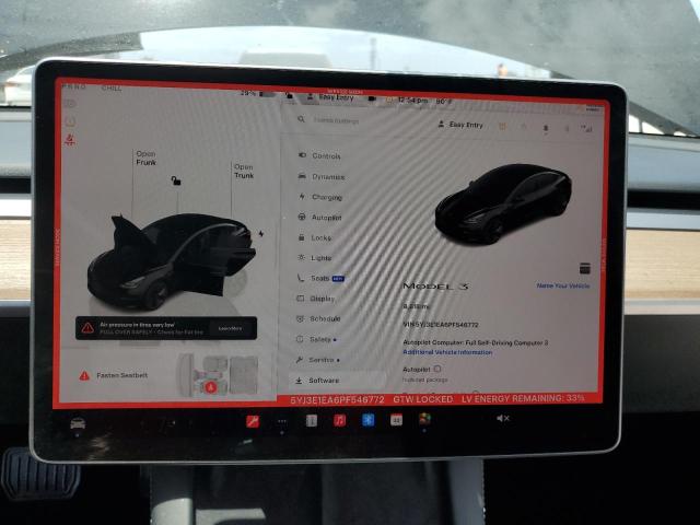 Photo 9 from auction – 2023 TESLA MODEL 3 with VIN 5YJ3E1EA6PF546772