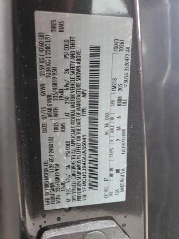 Zdjęcie 14 z aukcji – 2016 FORD ESCAPE TIT z VIN 1FMCU0J94GUA35041