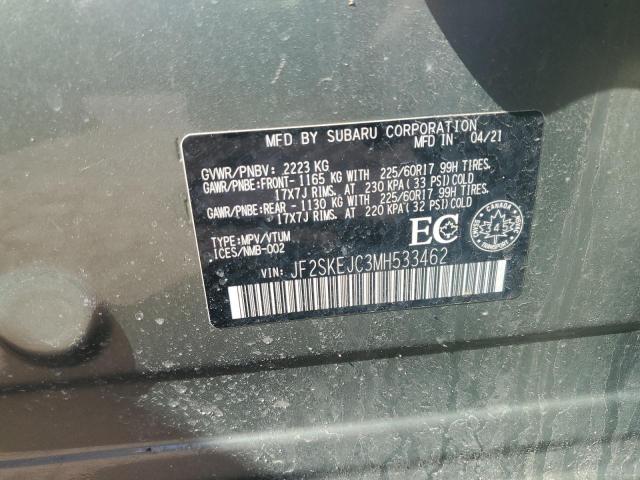 Photo 14 from auction – 2021 SUBARU FORESTER T with VIN JF2SKEJC3MH533462
