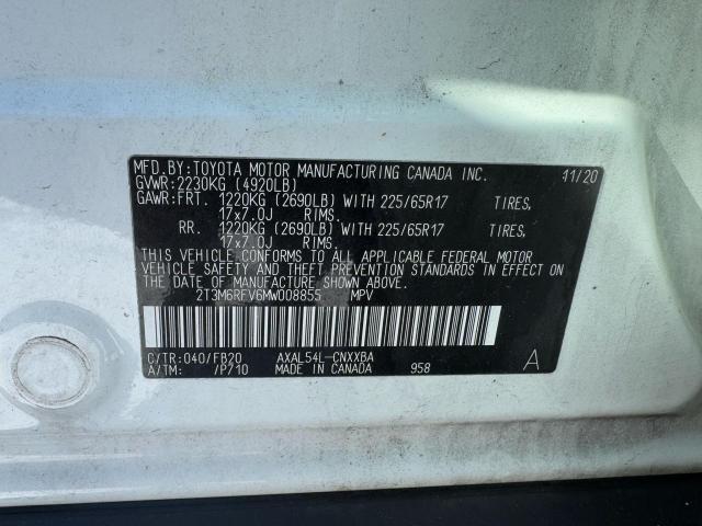 Photo 10 from auction – 2021 TOYOTA RAV4 LE with VIN 2T3M6RFV6MW00885