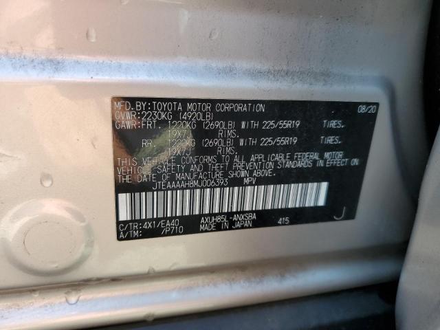 Photo 14 from auction – 2021 TOYOTA VENZA LE with VIN JTEAAAAH8MJ006393