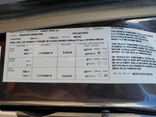 Photo 10 from auction – 2016 WILDWOOD FORESTER with VIN WDAPF4CC8F9627949