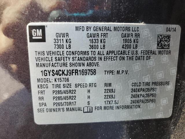 Photo 14 from auction – 2015 CADILLAC ESCALADE P with VIN 1GYS4CKJ9FR169758