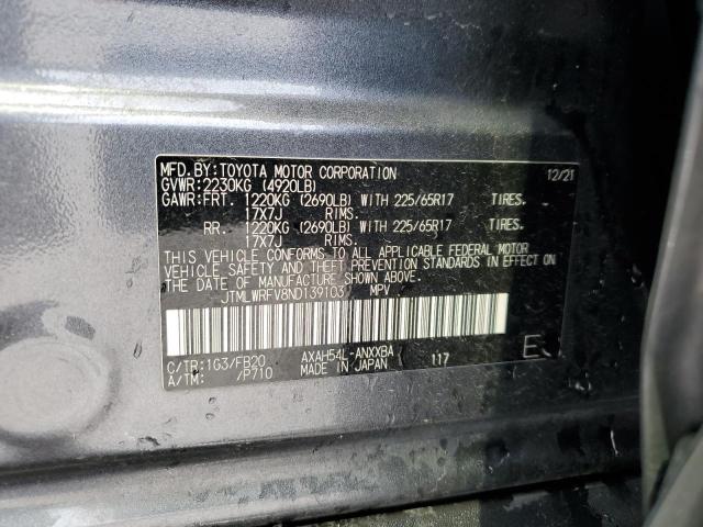 Photo 14 from auction – 2022 TOYOTA RAV4 LE with VIN JTMLWRFV8ND139103