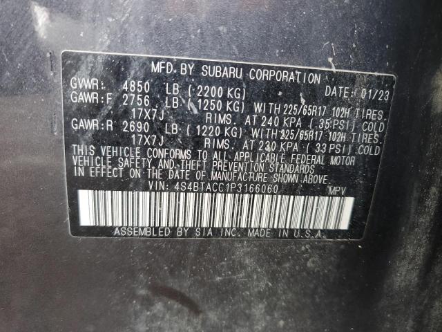 Photo 14 from auction – 2023 SUBARU OUTBACK PR with VIN 4S4BTACC1P3166060