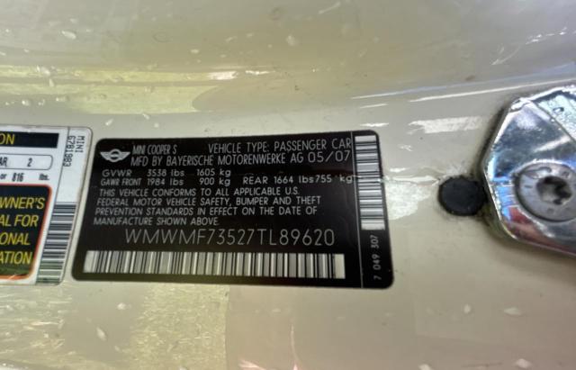 Снимка 10 от търг – 2007 MINI COOPER S с VIN WMWMF73527TL89620