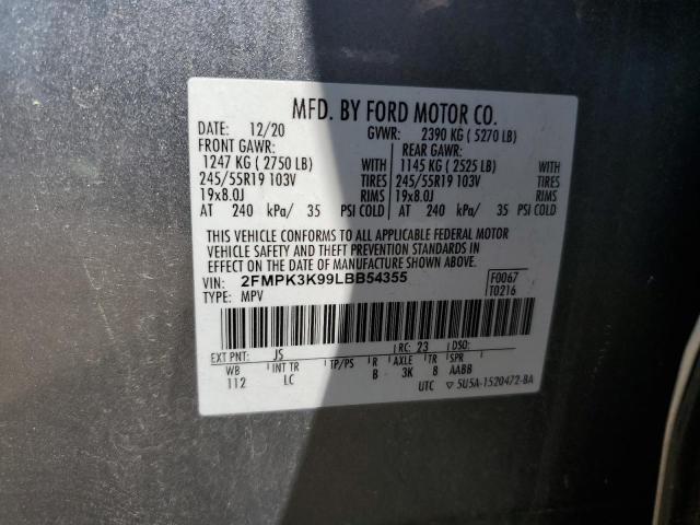 Photo 14 from auction – 2020 FORD EDGE TITAN with VIN 2FMPK3K99LBB54355