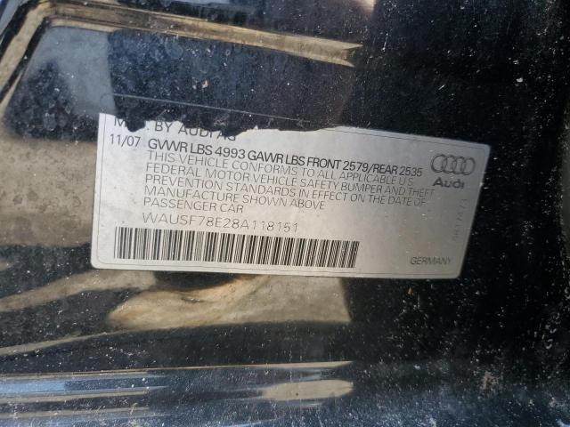 Photo 14 from auction – 2008 AUDI A4 S-LINE with VIN WAUSF78E28A118151