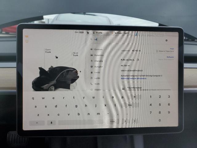 Photo 9 from auction – 2023 TESLA MODEL 3 with VIN 5YJ3E1EAXPF435433