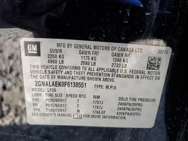 Photo 14 from auction – 2015 CHEVROLET EQUINOX LS with VIN 2GNALAEK8F6138551