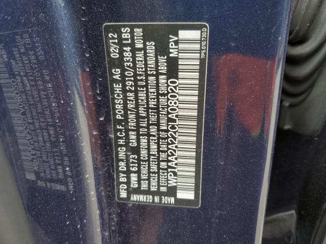 Photo 14 from auction – 2012 PORSCHE CAYENNE with VIN WP1AA2A22CLA08020