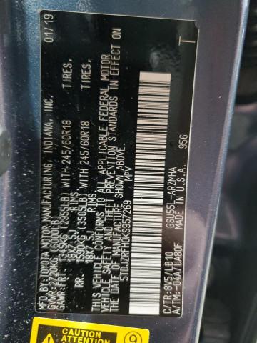 Photo 14 from auction – 2019 TOYOTA HIGHLANDER with VIN 5TDJZRFH0KS957269