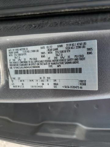 Photo 14 from auction – 2017 FORD ESCAPE TIT with VIN 1FMCU0J90HUC56508