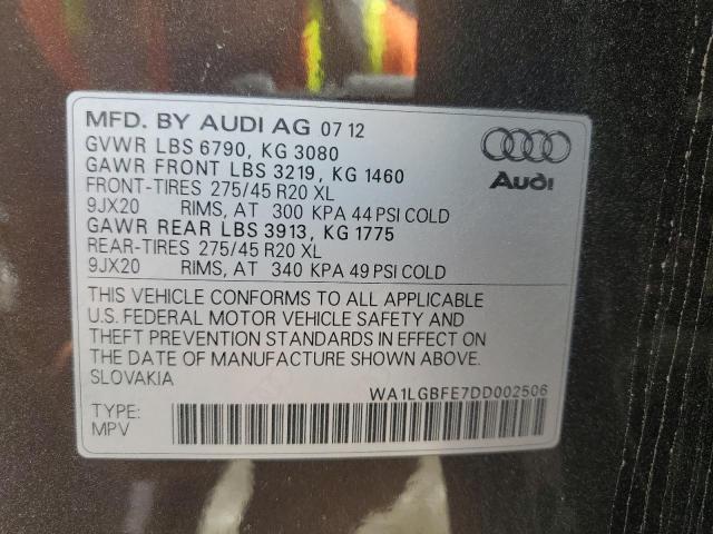 Photo 14 from auction – 2013 AUDI Q7 PREMIUM with VIN WA1LGBFE7DD002506