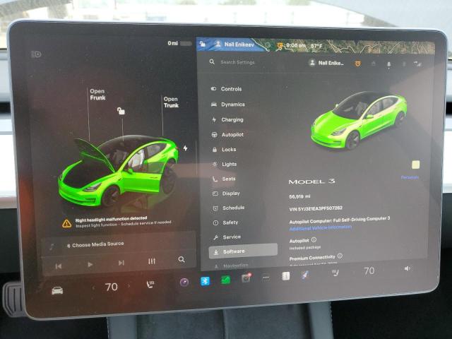 Photo 9 from auction – 2023 TESLA MODEL 3 with VIN 5YJ3E1EA3PF507282