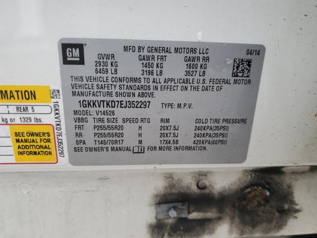 Photo 14 from auction – 2014 GMC ACADIA DEN with VIN 1GKKVTKD7EJ352297