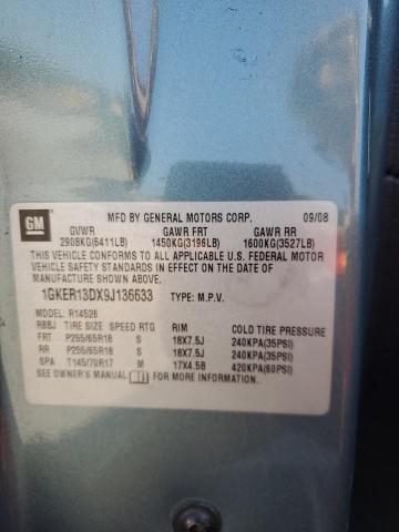 Photo 14 from auction – 2009 GMC ACADIA SLE with VIN 1GKER13DX9J136633