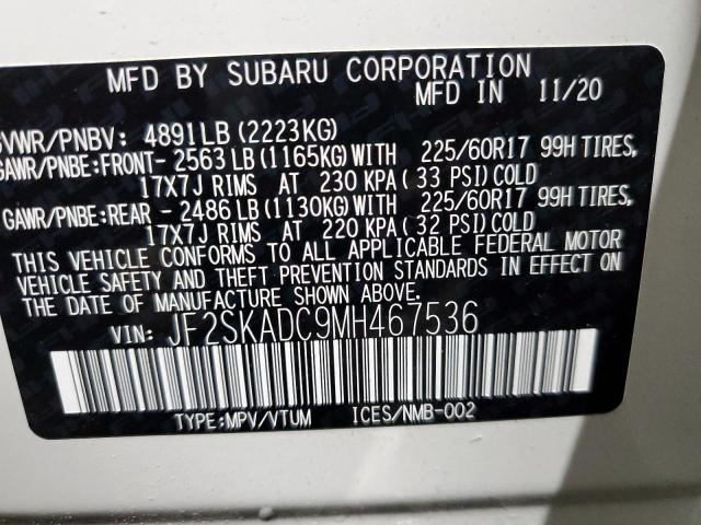 Photo 14 from auction – 2021 SUBARU FORESTER with VIN JF2SKADC9MH467536