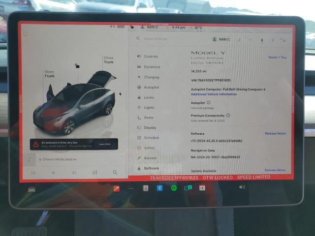 Снимка 9 от търг – 2023 TESLA MODEL Y с VIN 7SAYGDEE7PF851625