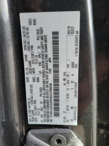 Photo 14 from auction – 2016 FORD ESCAPE SE with VIN 1FMCU0GX5GUC09608