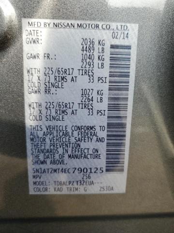 Photo 14 from auction – 2014 NISSAN ROGUE S with VIN 5N1AT2MT4EC790125