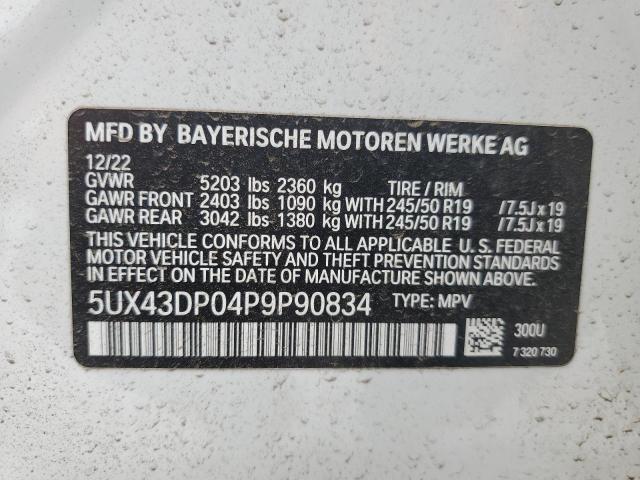 Photo 14 from auction – 2023 BMW X3 SDRIVE3 with VIN 5UX43DP04P9P90834
