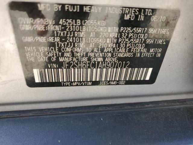 Снимка 14 от търг – 2010 SUBARU FORESTER 2 с VIN JF2SH6FC1AH907012