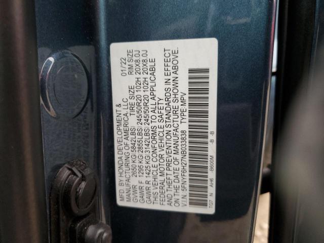 Zdjęcie 14 z aukcji – 2022 HONDA PILOT SE z VIN 5FNYF6H27NB033838