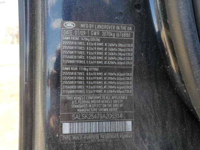 Photo 14 from auction – 2009 LAND ROVER RANGE ROVE with VIN SALSK25479A206314