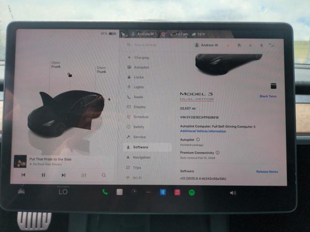 Photo 9 from auction – 2023 TESLA MODEL 3 with VIN 5YJ3E1ECXPF628019