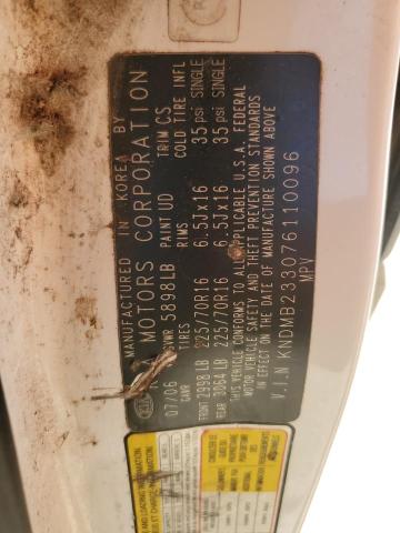 Photo 14 from auction – 2007 KIA SEDONA EX with VIN KNDMB233076110096