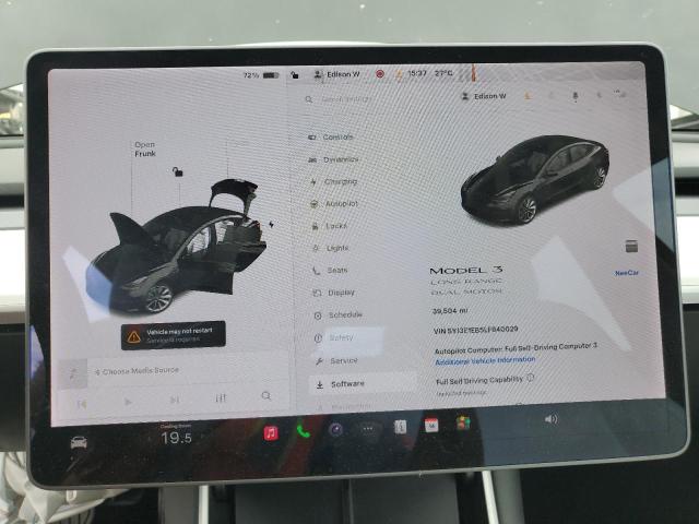 Photo 9 from auction – 2020 TESLA MODEL 3 with VIN 5YJ3E1EB5LF640029