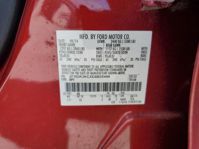 Photo 14 from auction – 2014 FORD EDGE LIMIT with VIN 2FMDK3KCXEBB35444