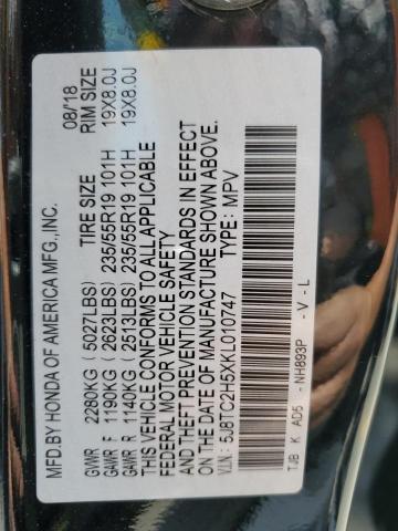 Photo 14 from auction – 2019 ACURA RDX TECHNO with VIN 5J8TC2H5XKL010747