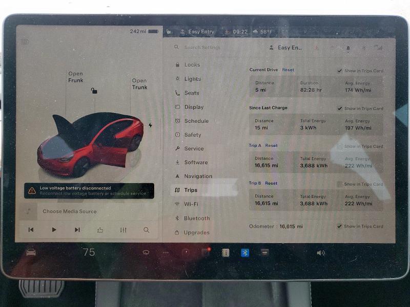 Photo 9 from auction – 2022 TESLA MODEL 3 with VIN 5YJ3E1EA2NF341561
