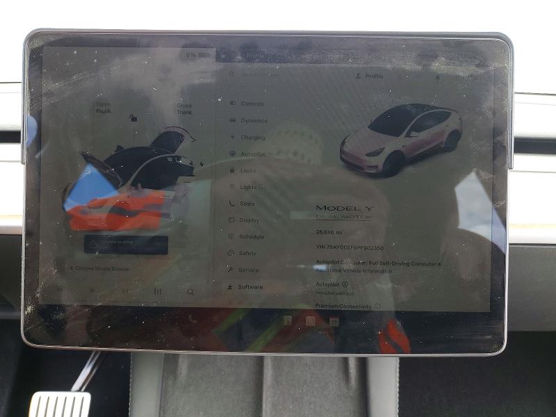Foto 9 de la subasta – 2023 TESLA MODEL Y con VIN 7SAYGDEF8PF902350