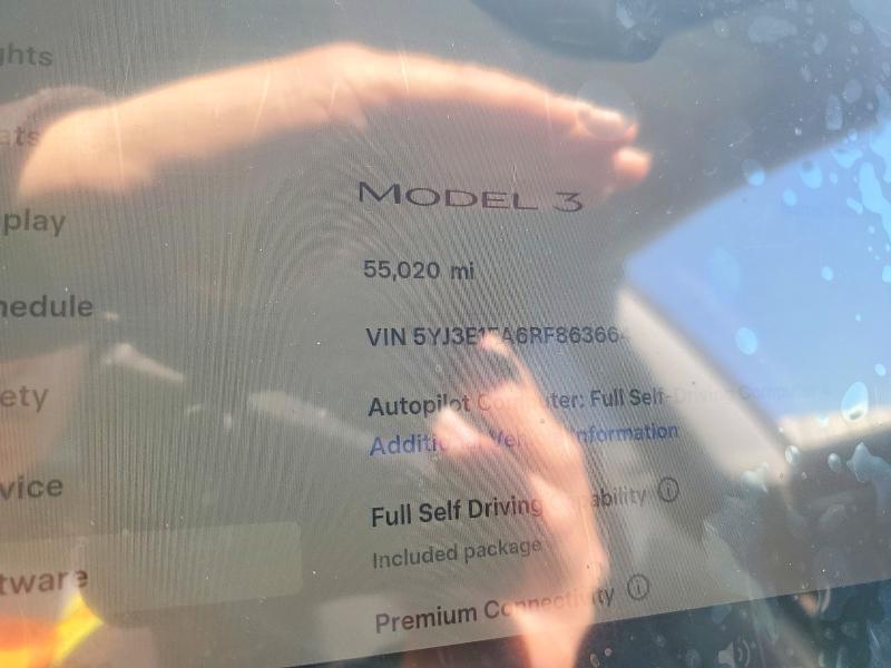 Photo 9 from auction – 2024 TESLA MODEL 3 with VIN 5YJ3E1EA6RF863664