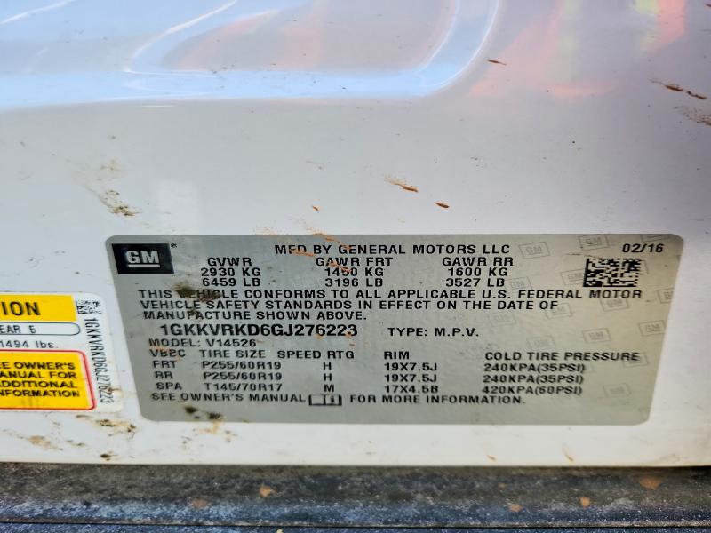 Photo 14 from auction – 2016 GMC ACADIA with VIN 1GKKVRKD6GJ276223