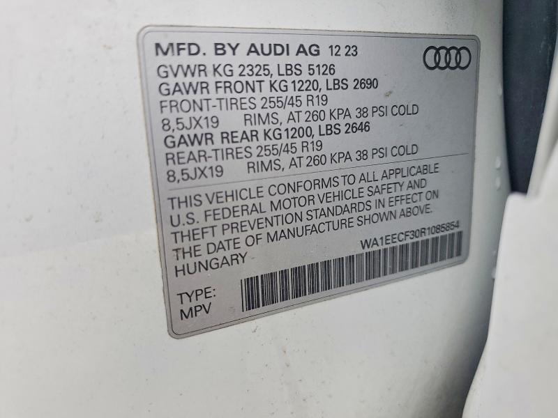 Photo 14 from auction – 2024 AUDI Q3 with VIN WA1EECF30R1085854