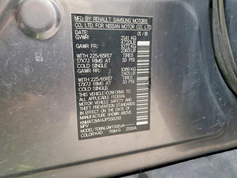 Photo 14 from auction – 2018 NISSAN ROGUE with VIN KNMAT2MV4JP558293